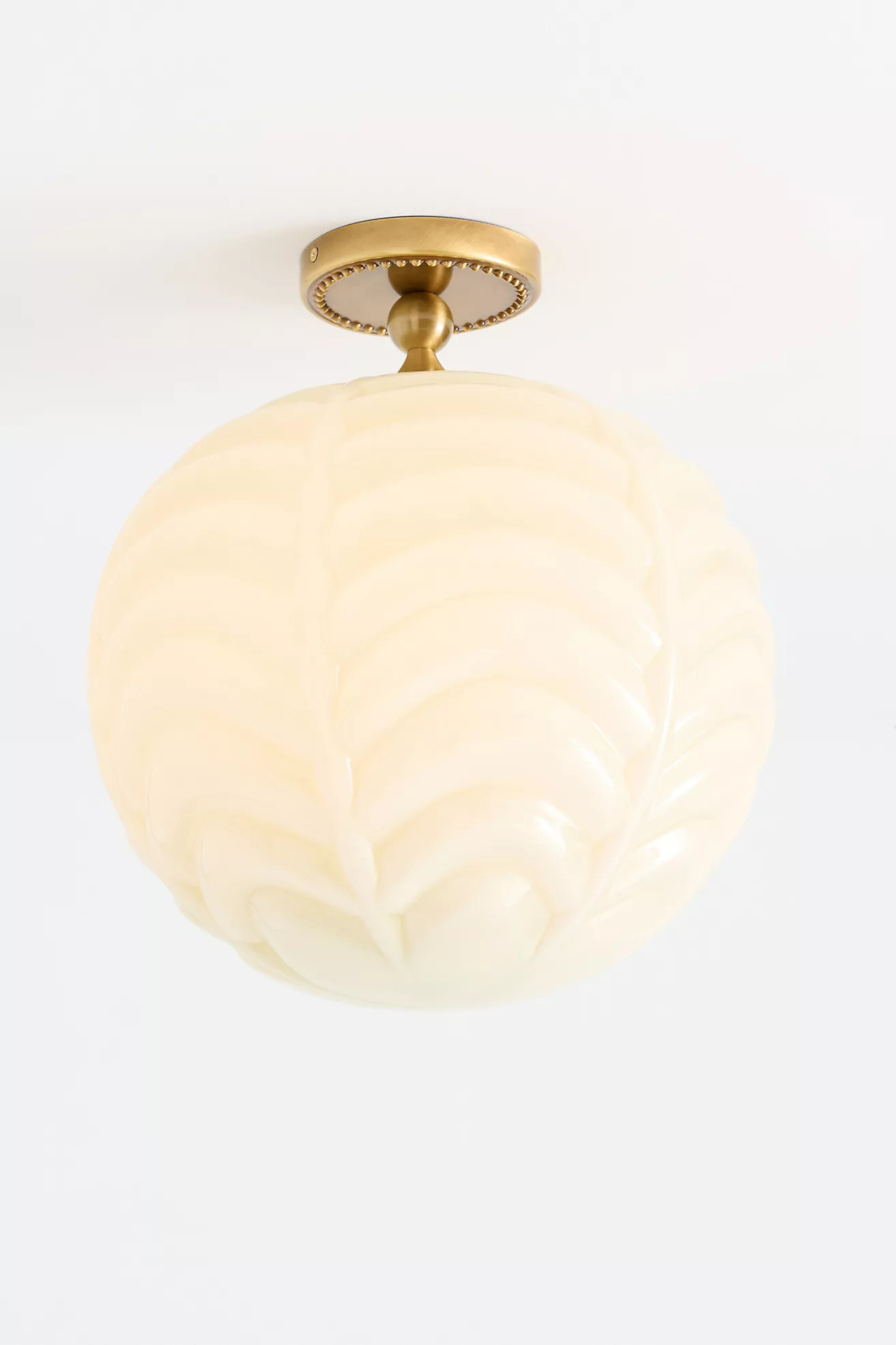 Charlotte Milk Glass Semi-Flush Mount | Anthropologie (US)
