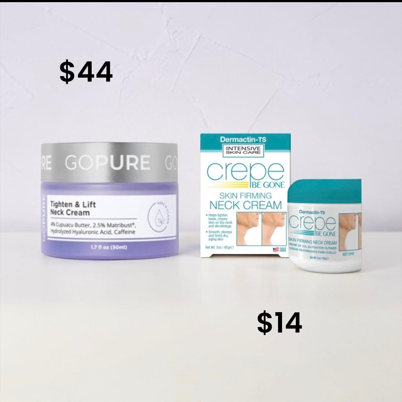 firm + smooth / neck glow-up / crepey skin fix / hydration boost / tighten + lift / silky texture / age-defying vibes / skin-plumping feel / daily sculpt / soft + supple / budget beauty win / youthful look / smoothing magic / glow from within / skincare staple

Caption:
A budget-friendly neck cream that helps smooth and hydrate crepey skin while giving that firmer, lifted look—similar benefits to higher-end formulas without the splurge.

Hashtags:
#skincaredupe #neckcream #antiaging #firmingskincare #beautyfinds #affordableskincare #glowingskin #skincareroutine #beautyhacks #drugstoreskincare