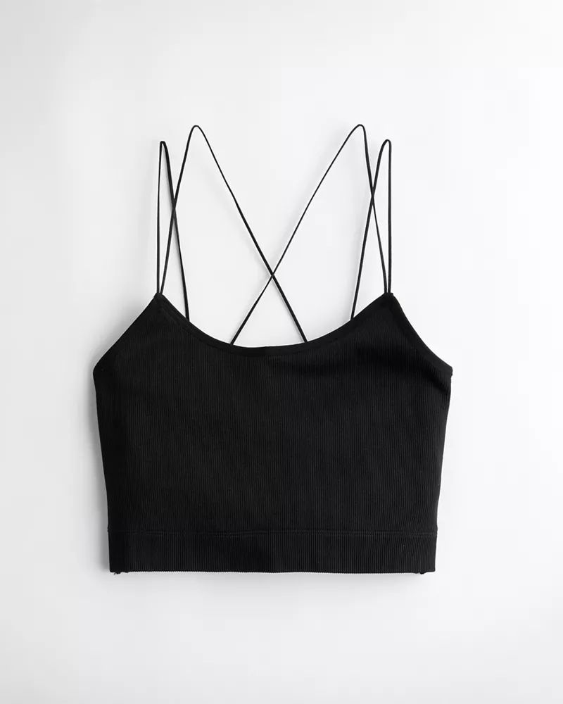 Lace-Back Seamless Crop Cami | Hollister (US)