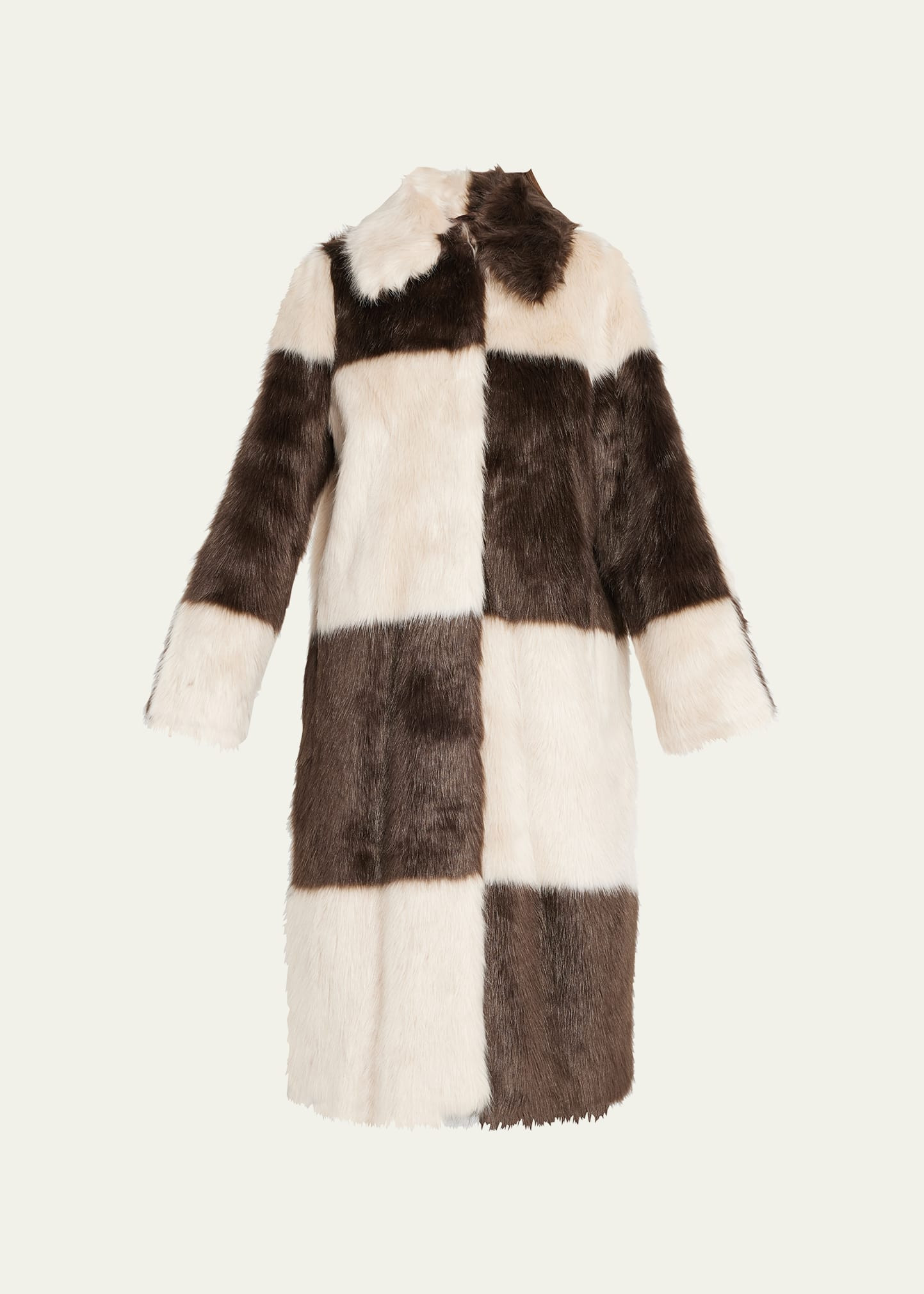 Nino Faux Fur Check Coat | Bergdorf Goodman