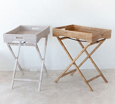 Tava Handwoven Rattan Butler Tray | Pottery Barn (US)