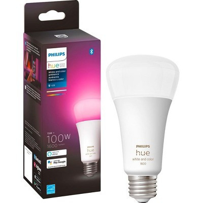 Philips Hue A21 Bluetooth 100W Smart White and Color Ambiance LED Bulb | Target