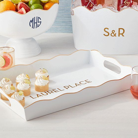 Scalloped Gold Rim Celebration Bowl | Mark and Graham