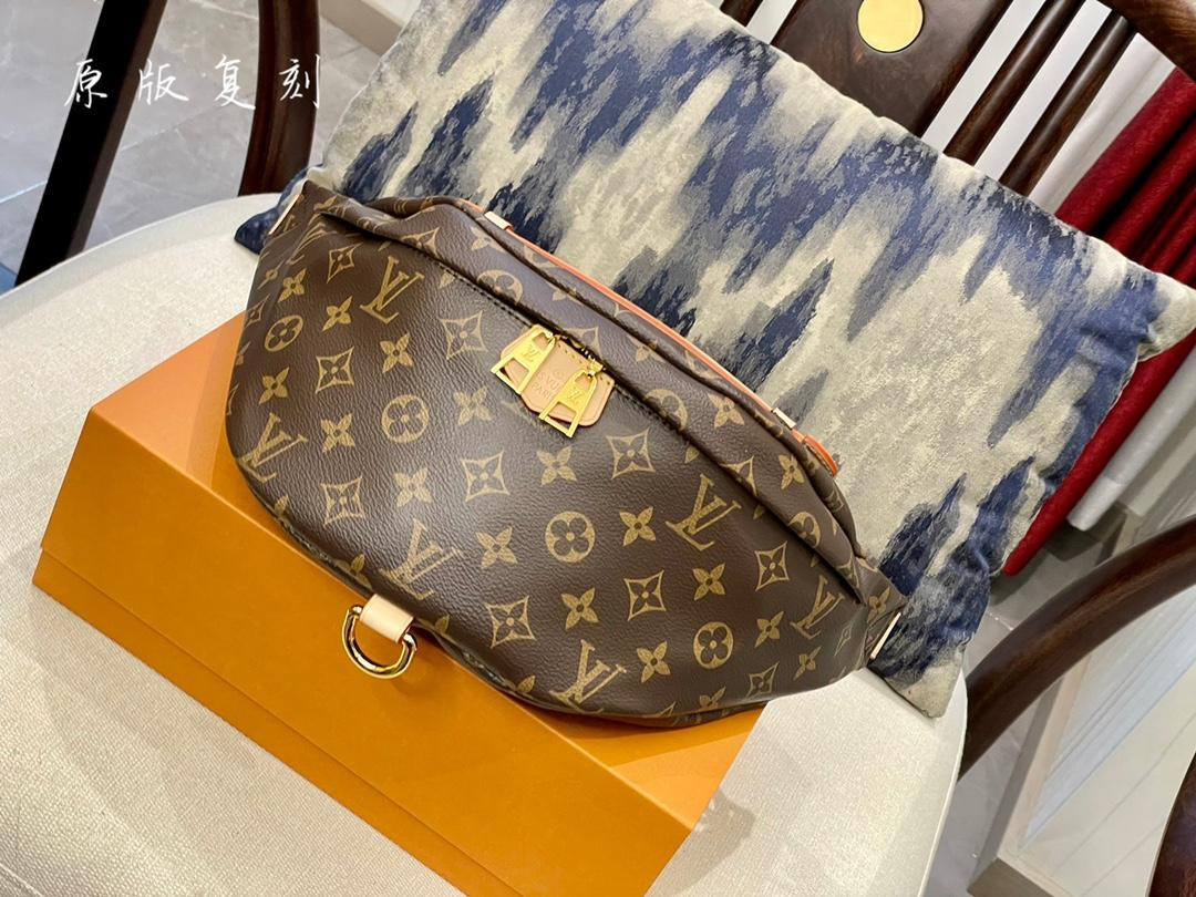 dupe Louis Vuitton Classic Presbyopia Waist Bag Premium Leather Fashion Chest Bag Large Capacity ... | DHGate