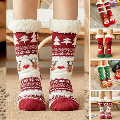 Christmas Thermal Slipper Socks Warm Thick Anti Slip Winter Cosy Bed Floor Socks  | eBay | eBay UK