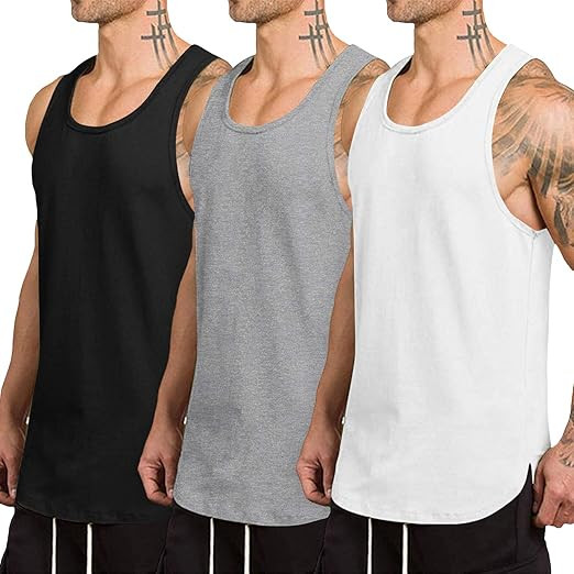 COOFANDY Men's 3 Pack Quick Dry Workout Tank Top Gym Muscle Tee Fitness Bodybuilding Sleeveless T... | Amazon (US)