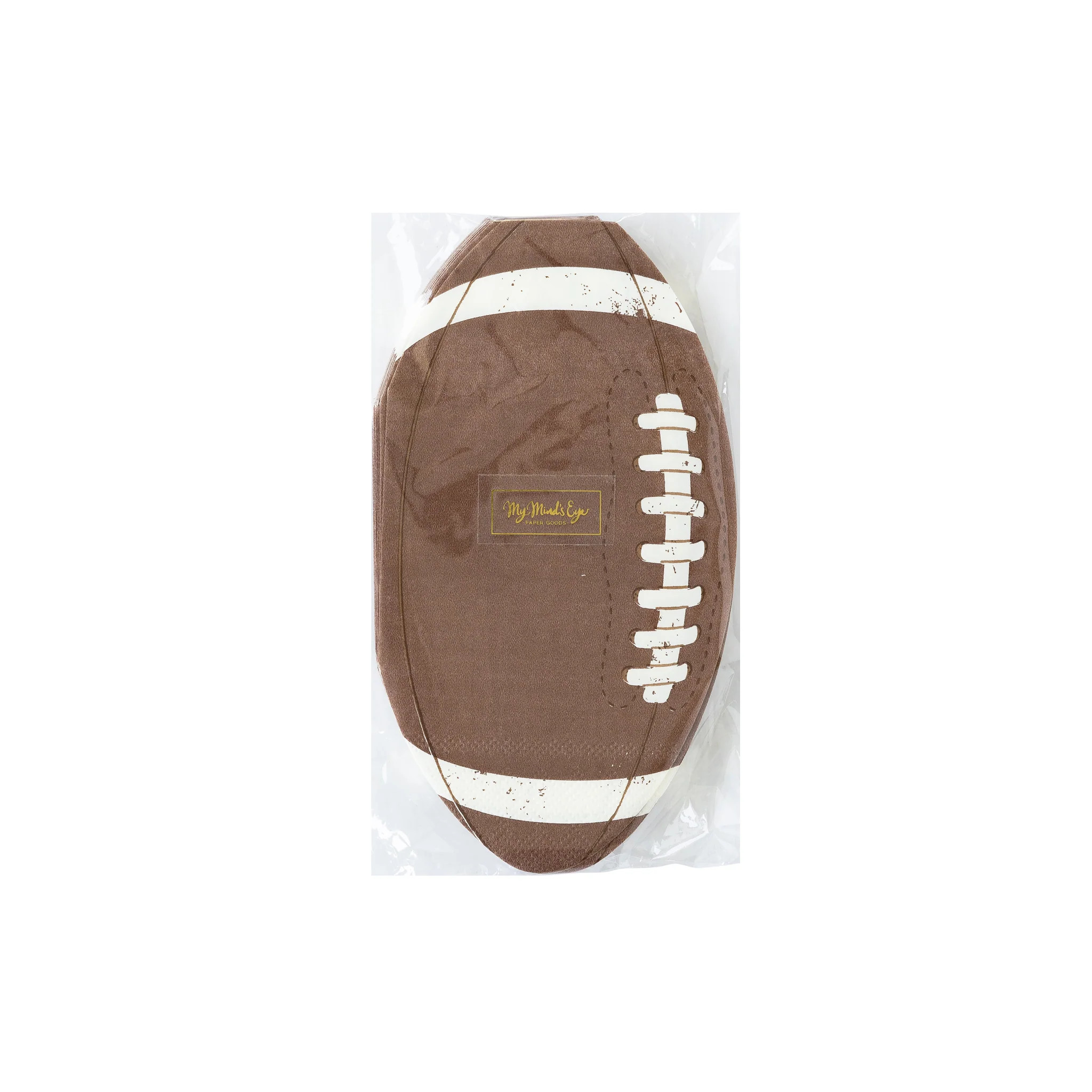 Football Shaped Paper Dinner Napkin | My Mind's Eye