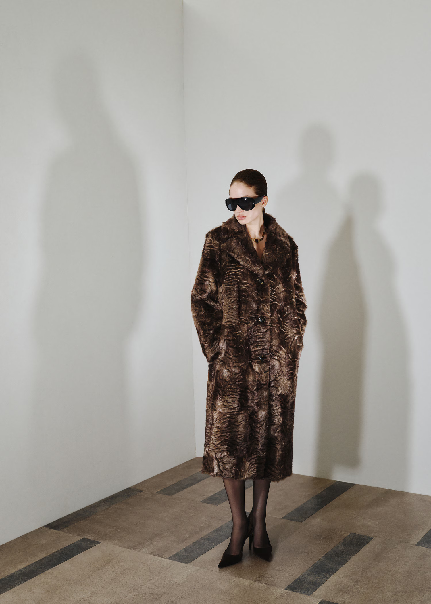 Textured faux-fur coat | Mango (US/MX/AU)