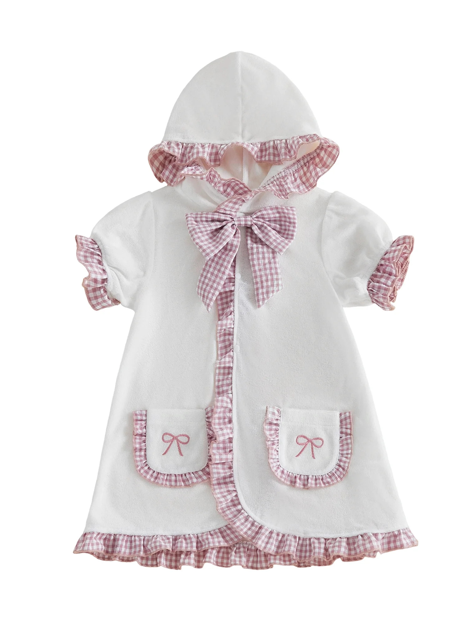 BemeyourBBs Toddler Baby Girls Swim Cover Up Swimwear Ruffle Poncho Kids Swimsuit Coverup Plaid F... | Walmart (US)