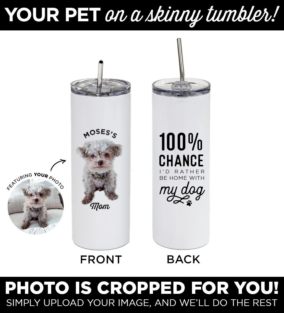 Personalized Pet Skinny Tumbler with Design Phrase on Back | Type League Press
