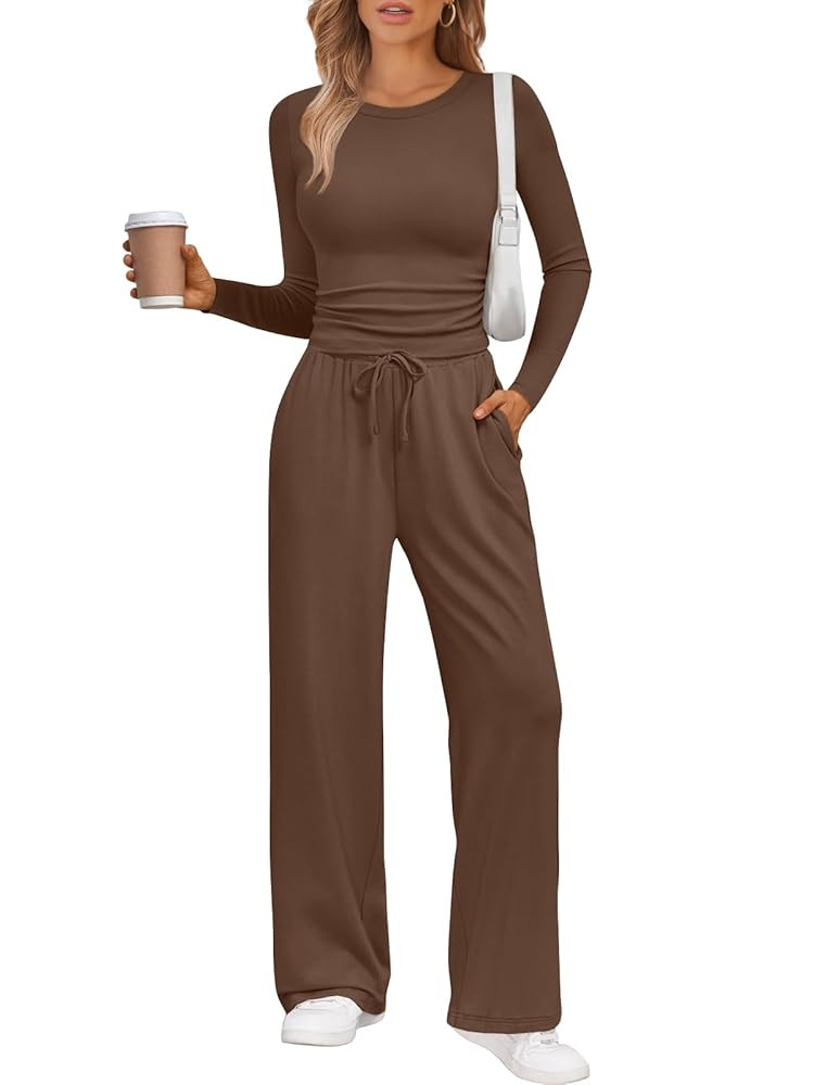 LILLUSORY 2 Piece Lounge Sets for Women Fall Outfits 2025 Two Piece Travel Sweatsuits Business Ca... | Amazon (US)