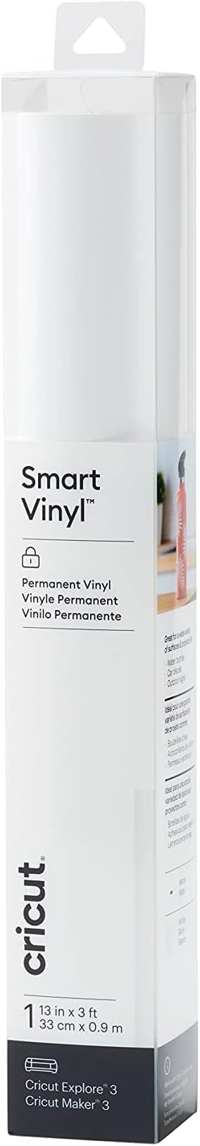 Cricut Smart Permanent Vinyl (13in x 3ft, White) for Cricut Explore 3 and Maker 3, Create DIY Pro... | Amazon (US)