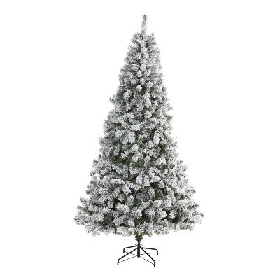 8ft. Flocked Fir Artificial Christmas Tree – Towering Snow-Kissed Holiday X-Mas Centerpiece | Target
