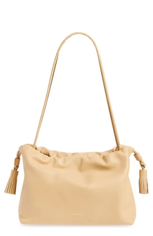 Veronica Beard Stash Leather Shoulder Bag in Sand at Nordstrom | Nordstrom