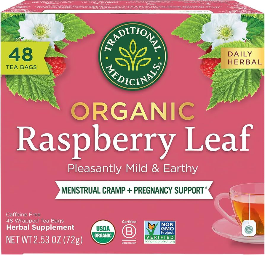 Traditional Medicinals Organic Raspberry Leaf, 48 Tea Bags | Amazon (US)