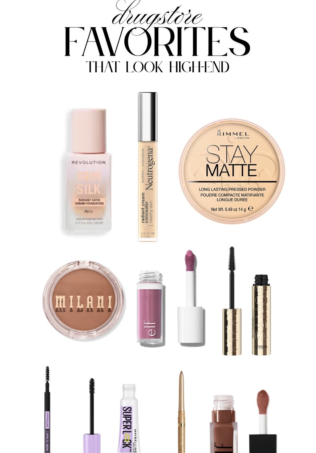 Full face of drugstore favorites that look high end 

#LTKFindsUnder50 #LTKBeauty #LTKmorningroutine
