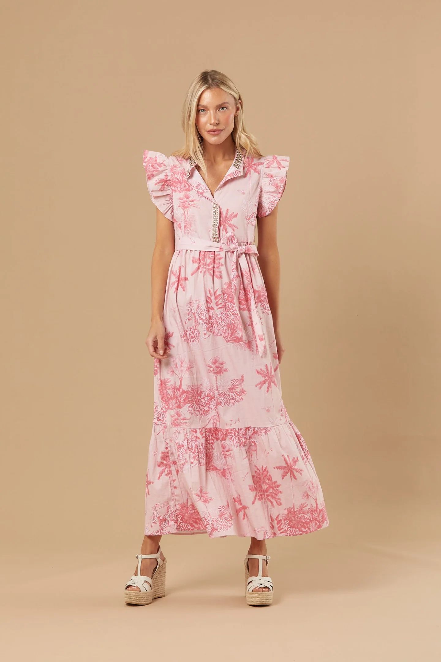 Sheridan French I Resort 2023 I Taylor Dress in Blush + Pink Toile | Sheridan French