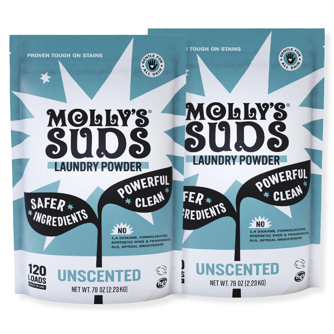 Molly's Suds Original Laundry Detergent Powder | Clean Laundry Detergent Powder for Sensitive Ski... | Amazon (US)
