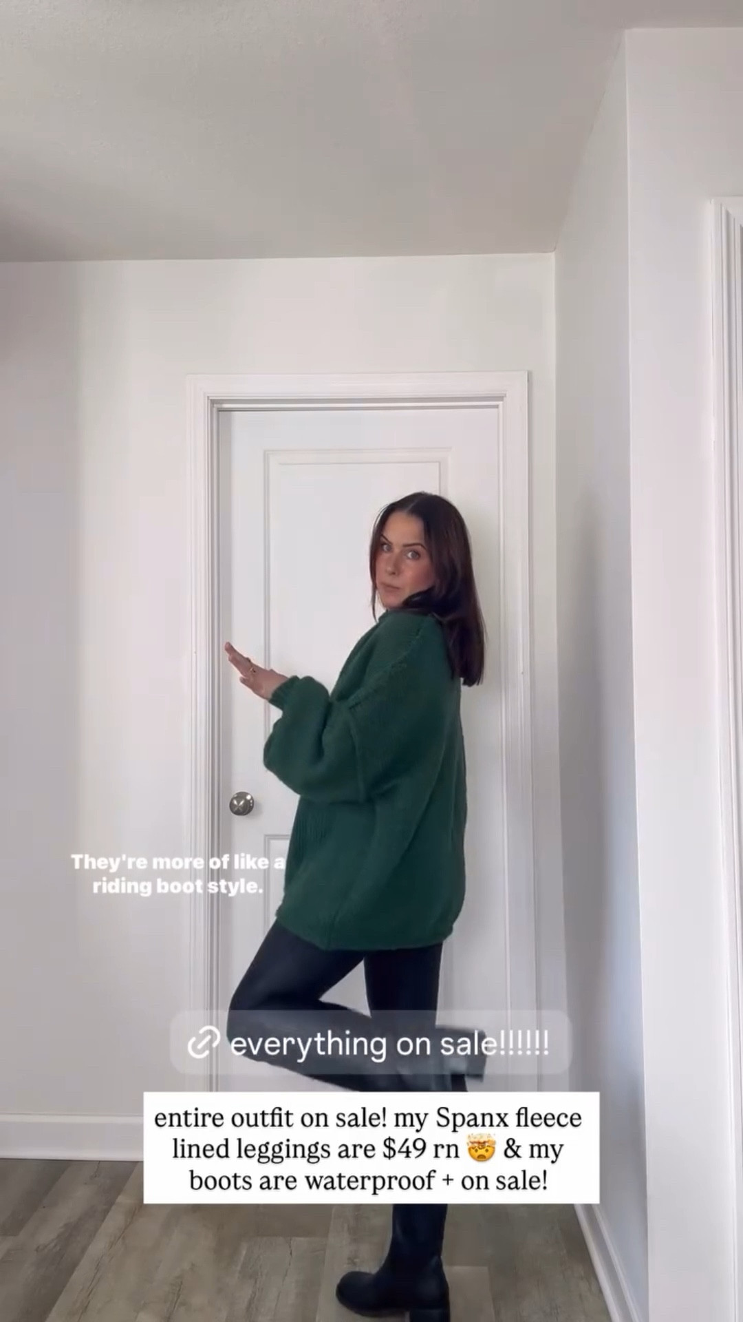 entire outfit on sale! my Spanx fleece lined leggings are $49 rn 🤯 & my boots are waterproof + on sale!

#LTKCyberWeek #LTKSaleAlert #LTKFindsUnder50