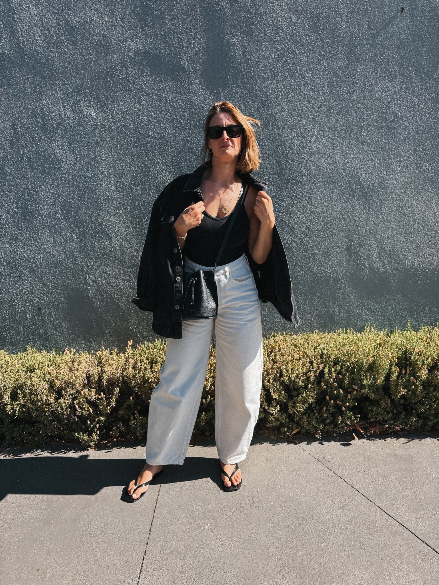 Bodysuit / Swimsuit. Assembly Label. Sized up to a 10
Jeans - Assembly Label. Wearing my usual size 26
Shacket - Feather & Noise. Wearing my usual size 8
Sandals - A Emery. Tts 

#LTKaustralia #LTKnewzealand #LTKsummer