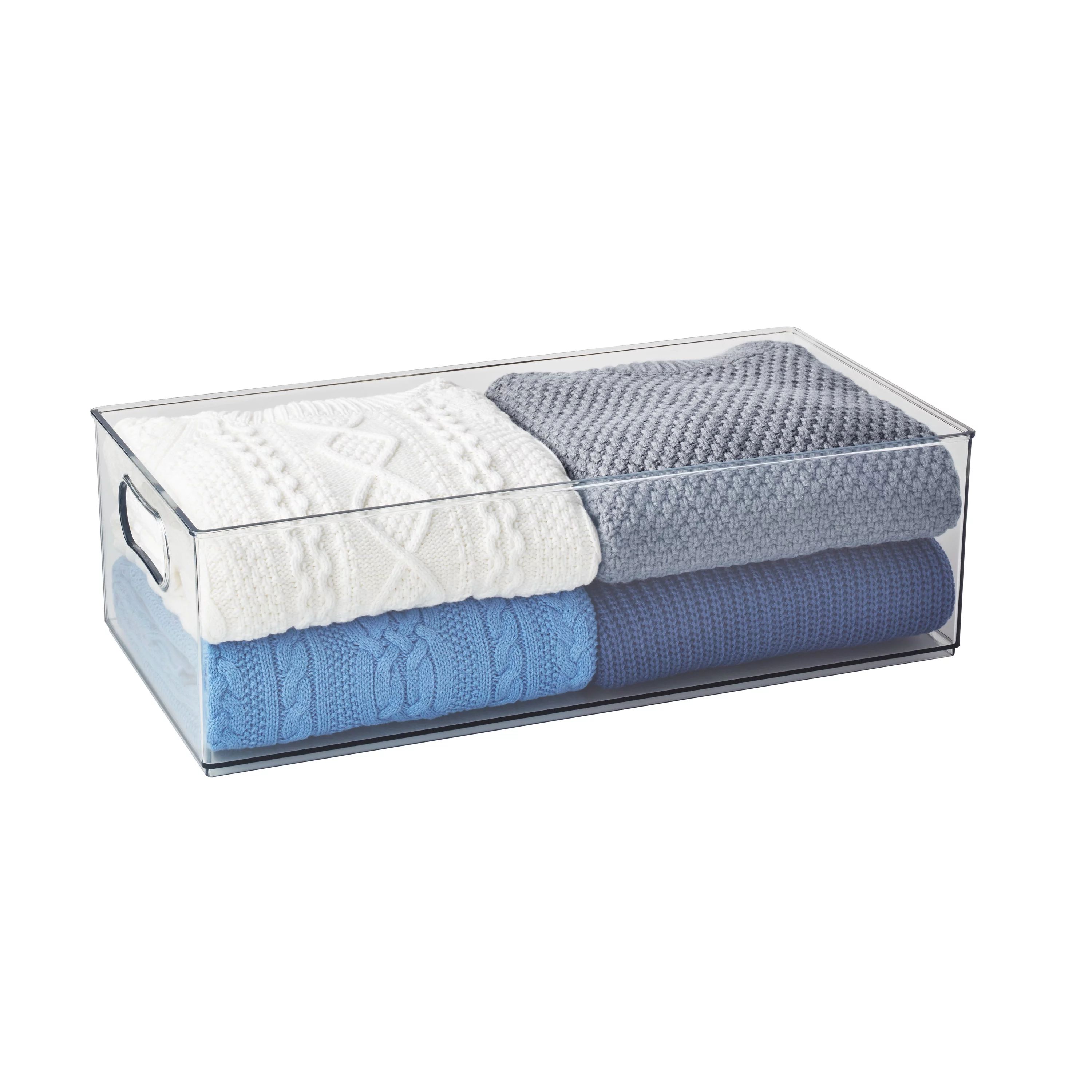 The Home Edit Clear Plastic XL Storage Bins, Set of 2 | Walmart (US)