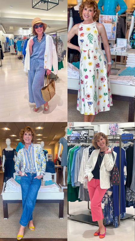 Floral dress, white blazer, blue lien blazer, chambray set, pink crop pants, floral cardigan, striped button down, espadrilles, wide leg linens pants, and more! 

I had the opportunity to model in two Talbots style shows this week, and I loved every single outfit they put me in! 

#LTKstyletip #LTKsalealert #LTKshoecrush