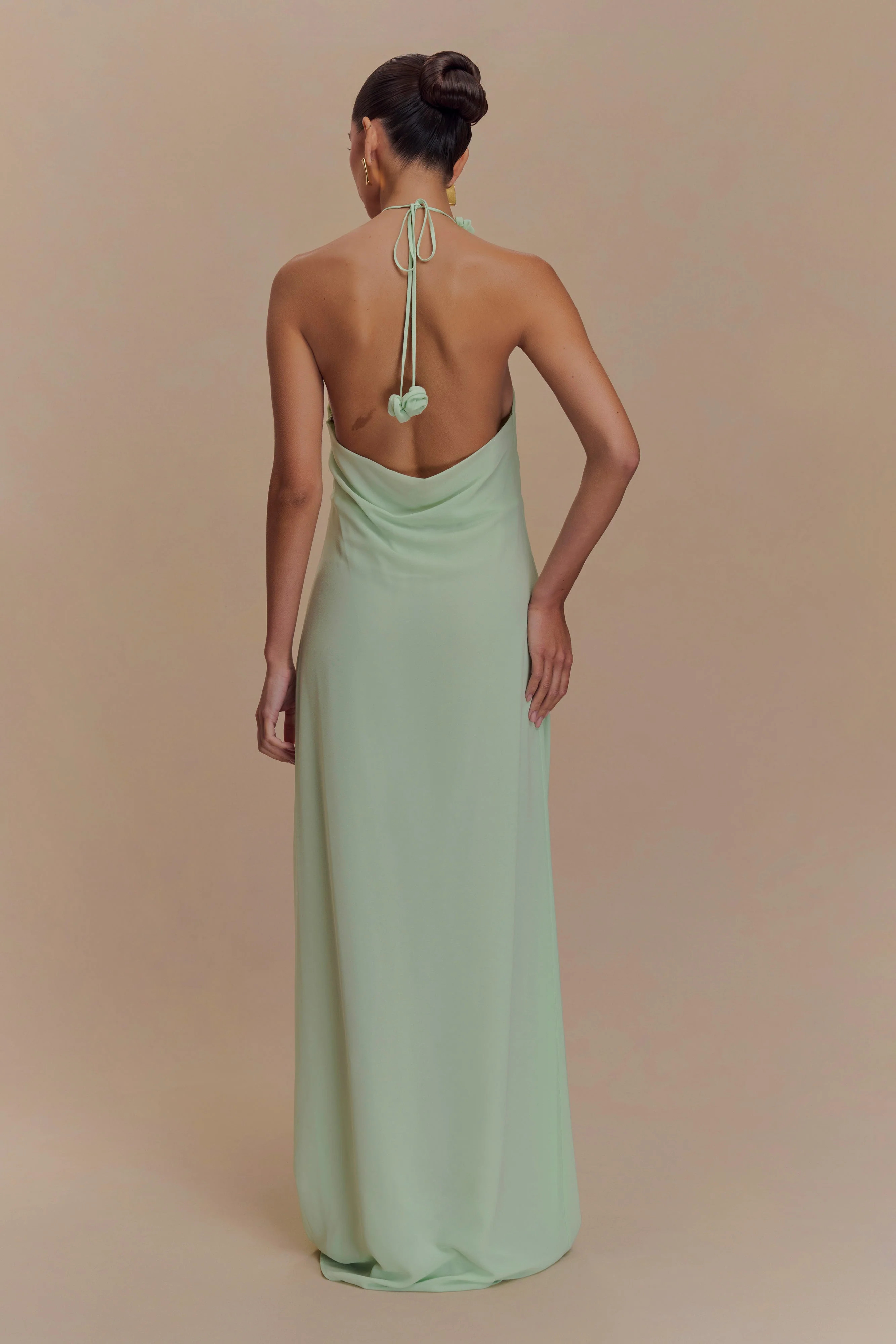 Rosalia Cowl Neck Maxi Dress - Sage | MESHKI US