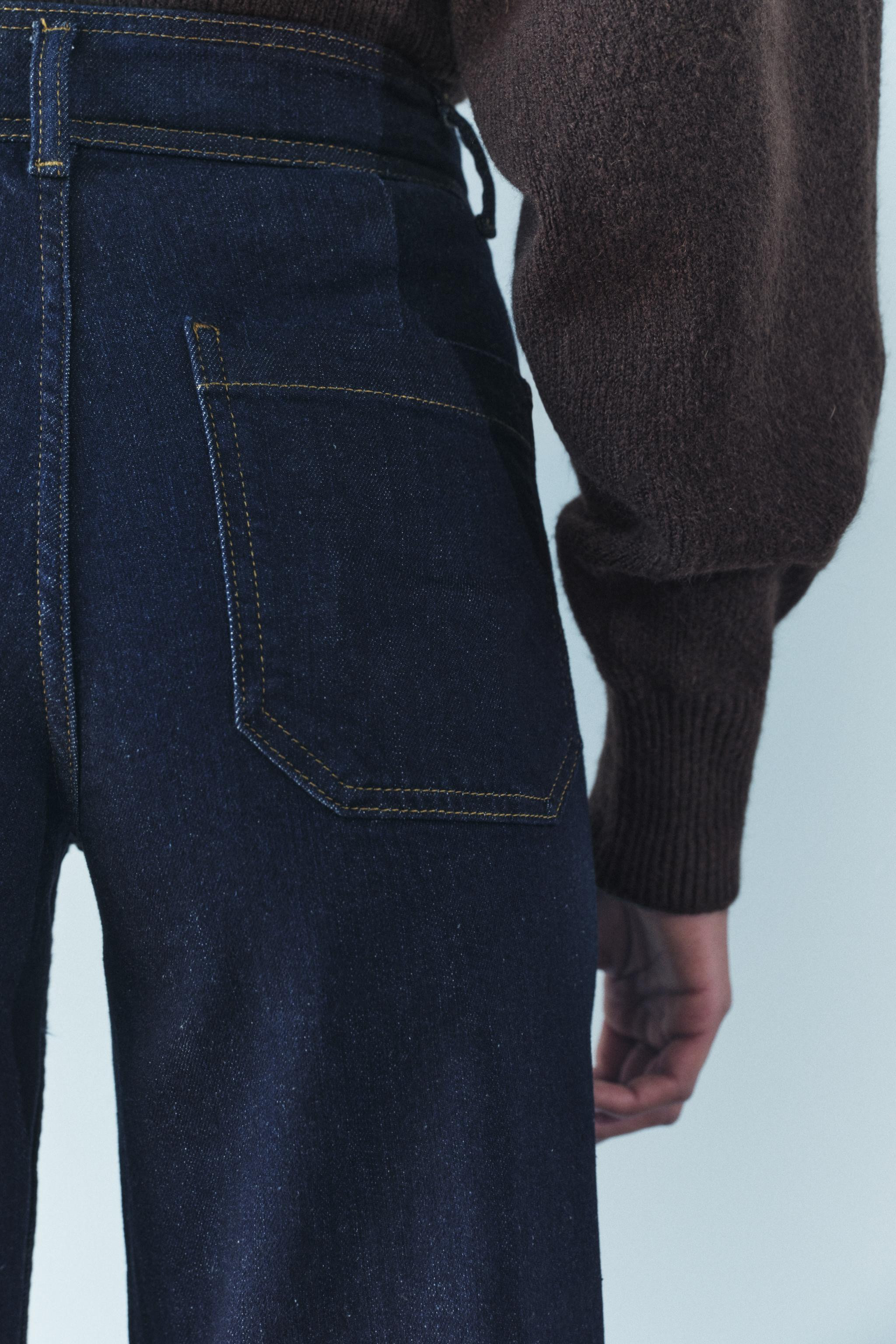 ZW COLLECTION HIGH WAIST WIDE LEG POCKET JEANS | Zara US