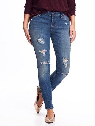 Mid-Rise Distressed Rockstar Jeans for Women | Old Navy US