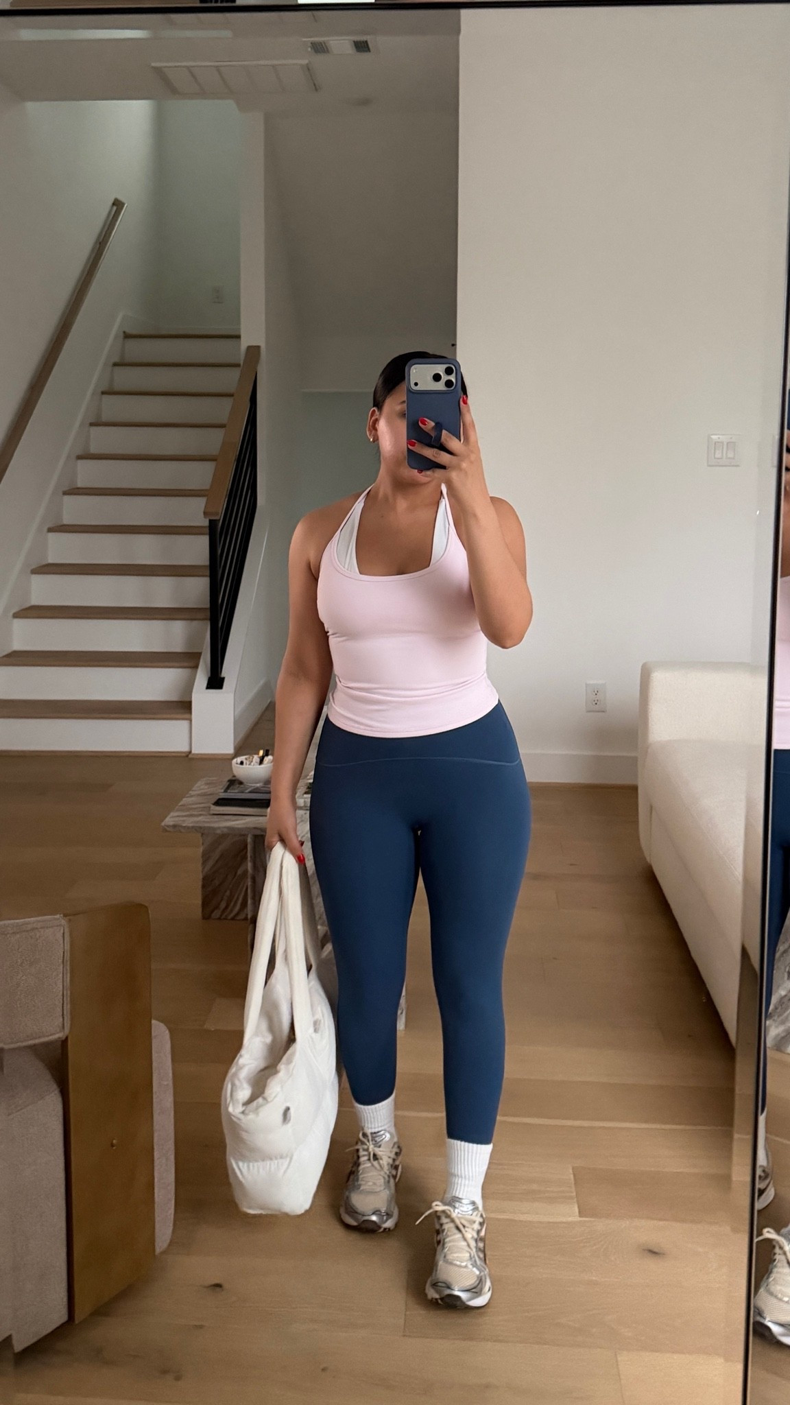 Leggings: small
Cami: small
Sports bra: small
Sneakers: 6.5 women 
Grip socks 
Puffer tote bag

#LTKActive #LTKootd #LTKmorningroutine