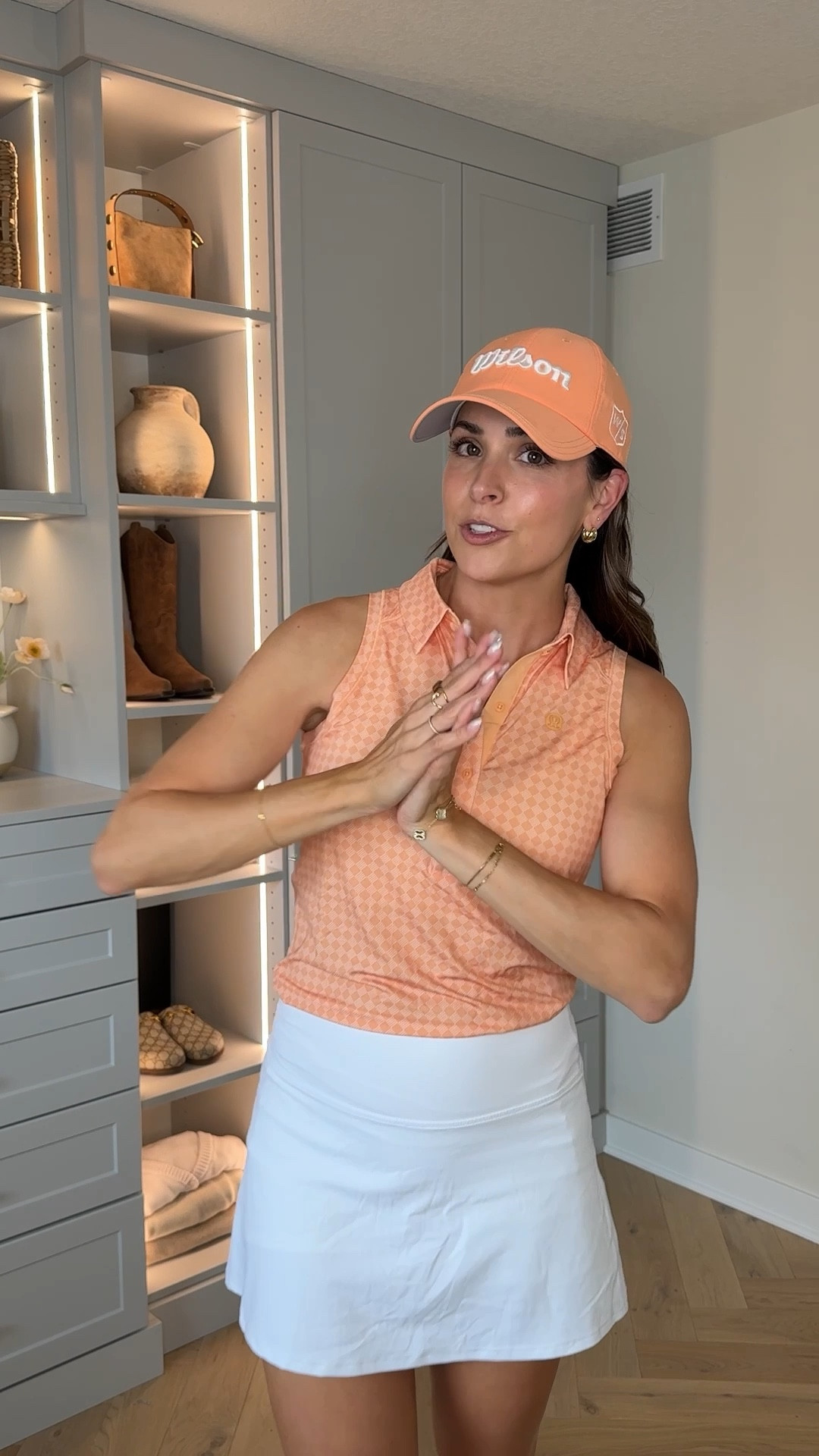 Golf outfit for ladies league tonight! 🧡 

Sleeveless golf polo: size down (usually a 6 or 8 in lululemon tops and could’ve even done a 4. Wearing a 6)
Amazon skort: true to size (S) feels exactly like Lulu align 


#LTKActive #LTKStyleTip #LTKFindsUnder50