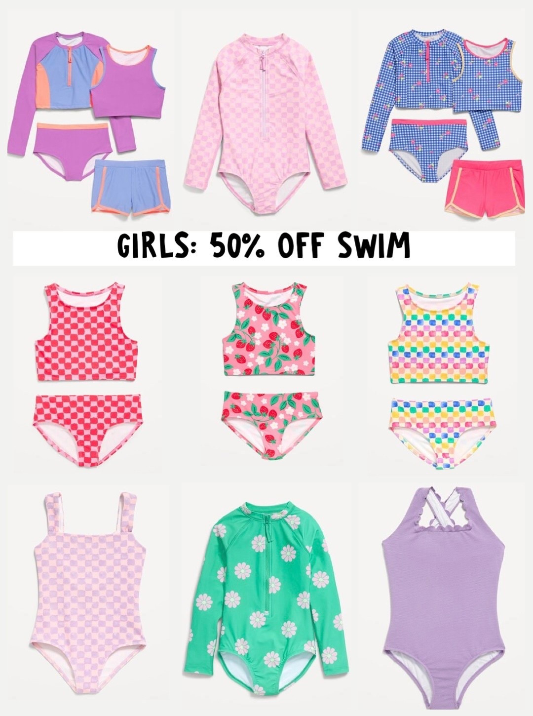 50% off girls' swim
.


#LTKTravel #LTKKids #LTKSwim