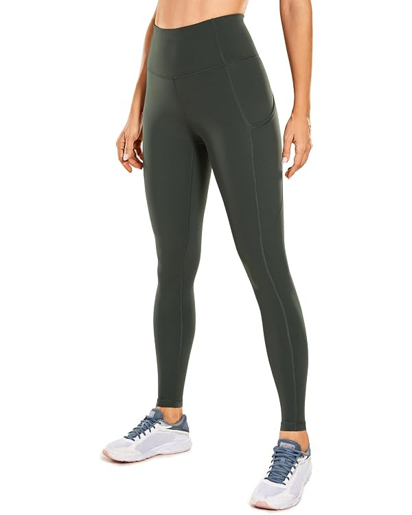 CRZ YOGA Women's Naked Feeling Light Running Leggings 28 Inches - High Waisted Compression Workou... | Amazon (US)