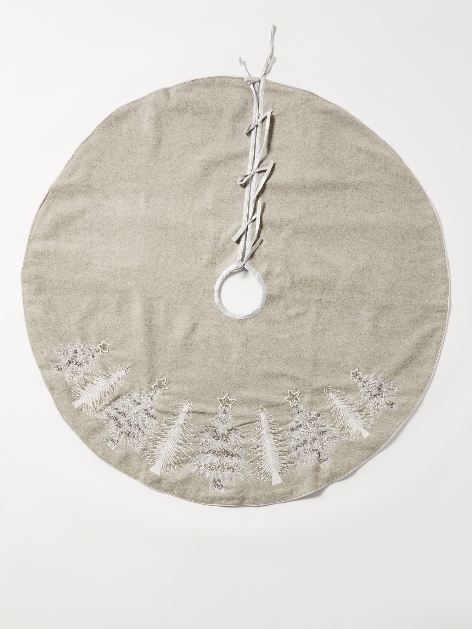50in Metallic Embroidered Tree Skirt | Seasonal Decor | HomeGoods | HomeGoods