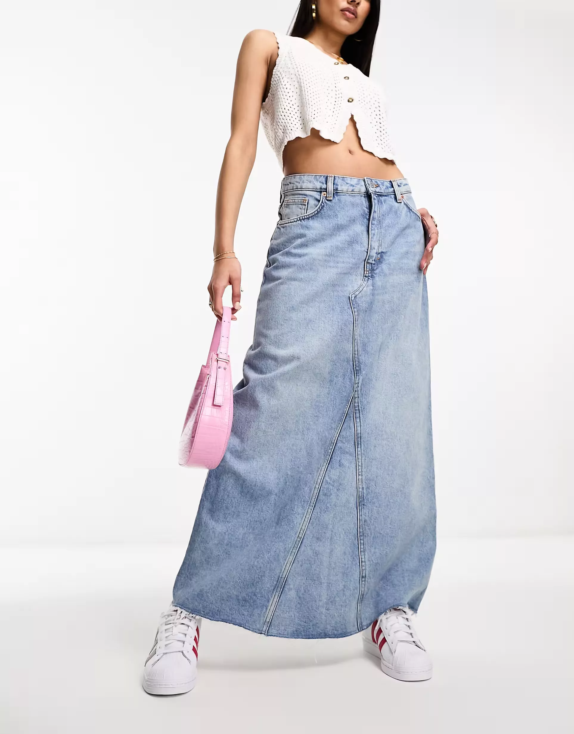 Monki store denim skirt