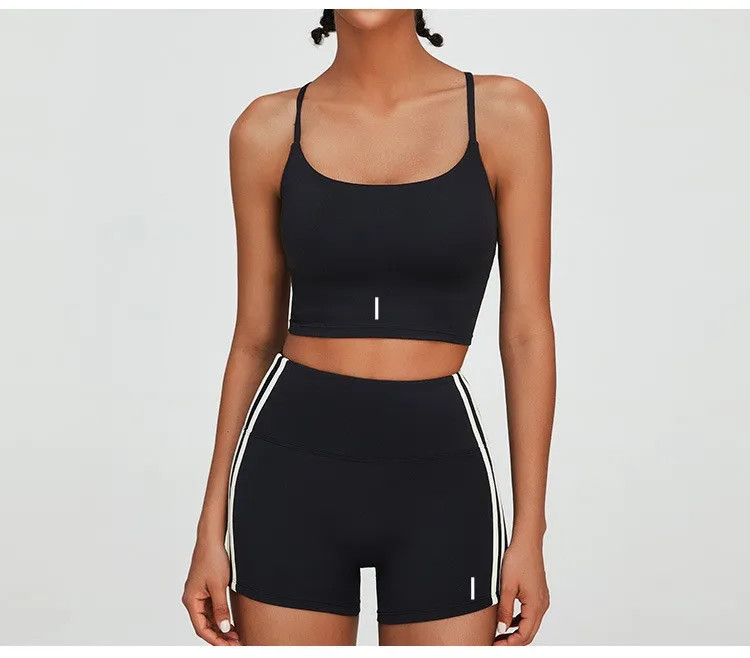 A0131 Women Yoga Bra Shorts Set Fintness Tank Vest Skinfriendly Workout Breathble lift Hips Hotty... | DHGate