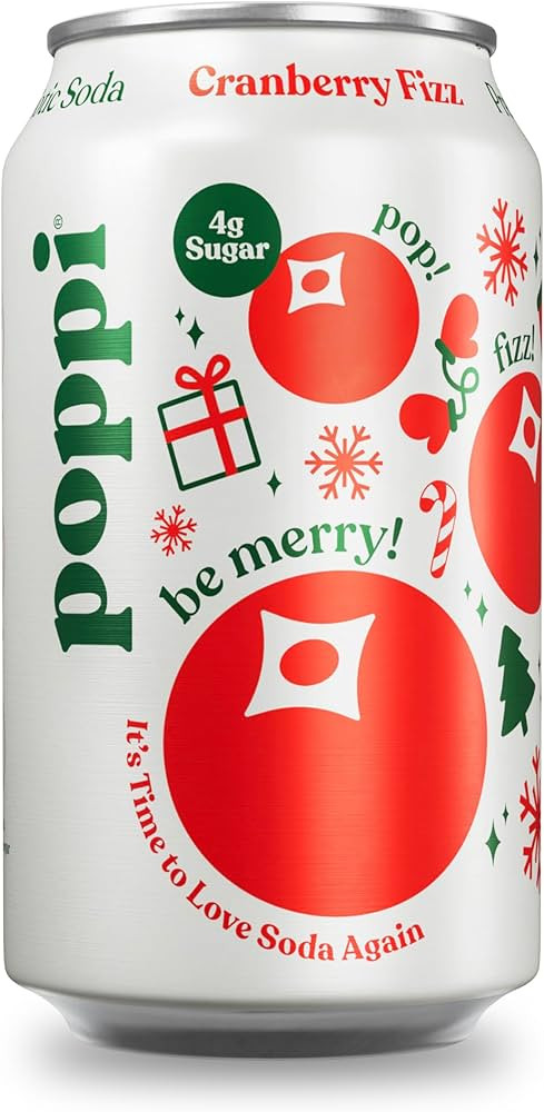POPPI Sparkling Prebiotic Soda, Beverages w/Apple Cider Vinegar, Seltzer Water & Fruit Juice, Cra... | Amazon (US)