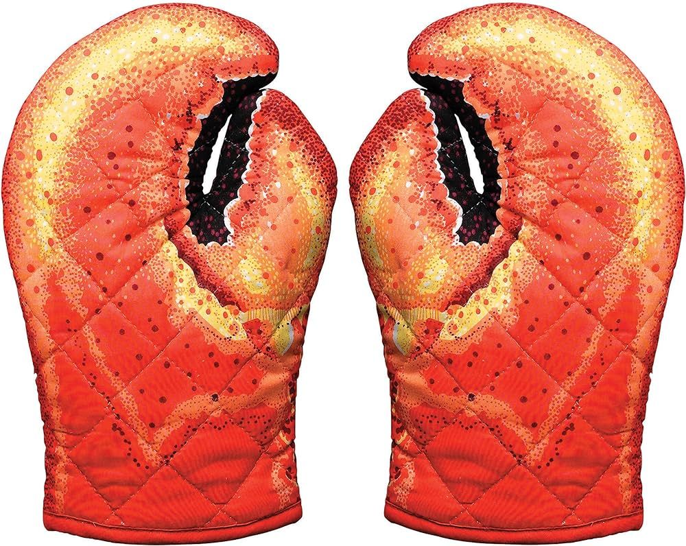 Boston Warehouse Lobster Claw Oven Mitts, One Size, Red | Amazon (US)