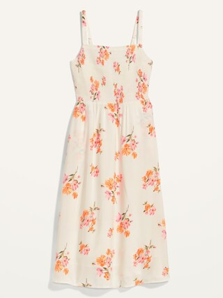 Smocked Fit & Flare Cami Midi Dress for Women | Old Navy (US)