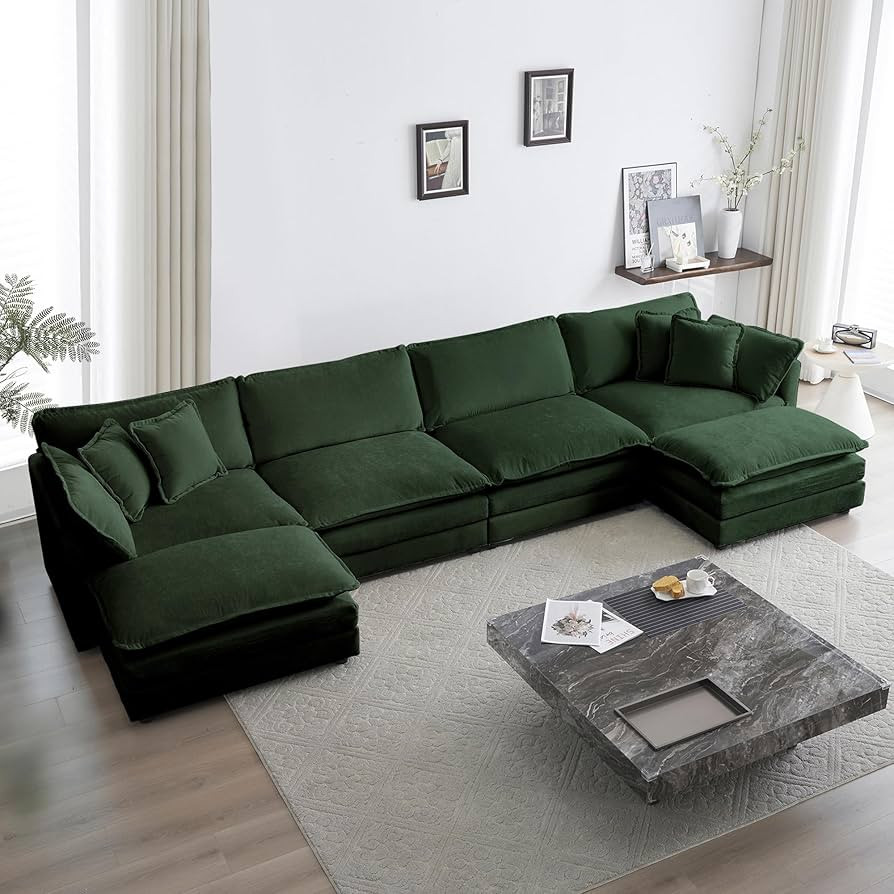 GNIXUU 146“ Oversized Modular Sectional Sofa Cloud Couch for Living Room, Modern Chenille Large... | Amazon (US)