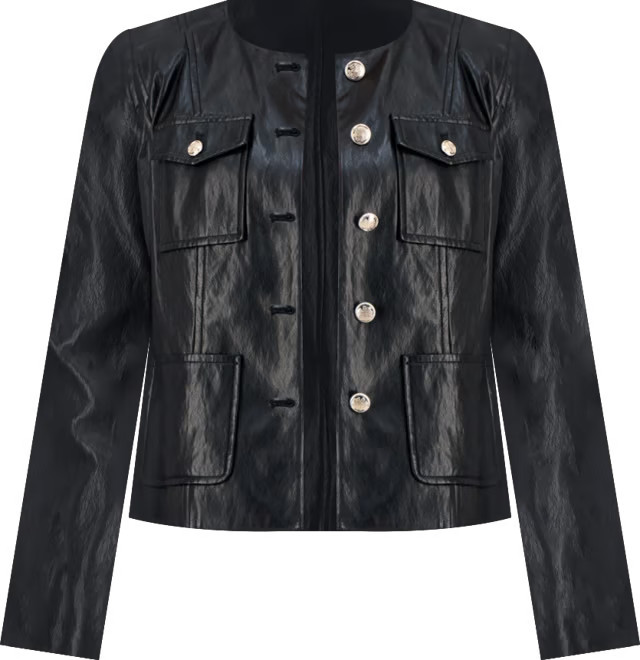 Women's Button-Front Faux Leather Jacket | Macy's