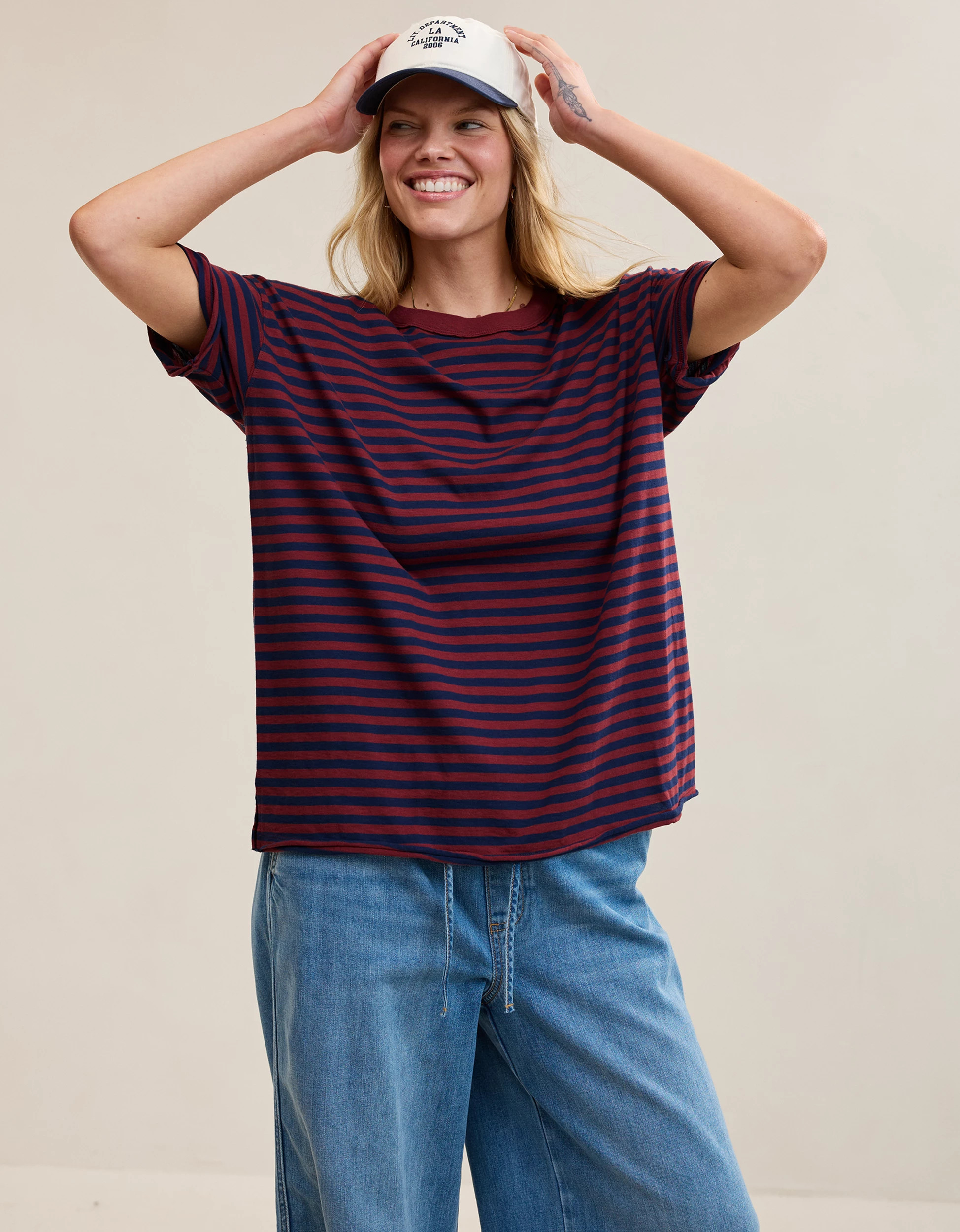 Aerie Oversized Crew Boyfriend T-Shirt | Aerie