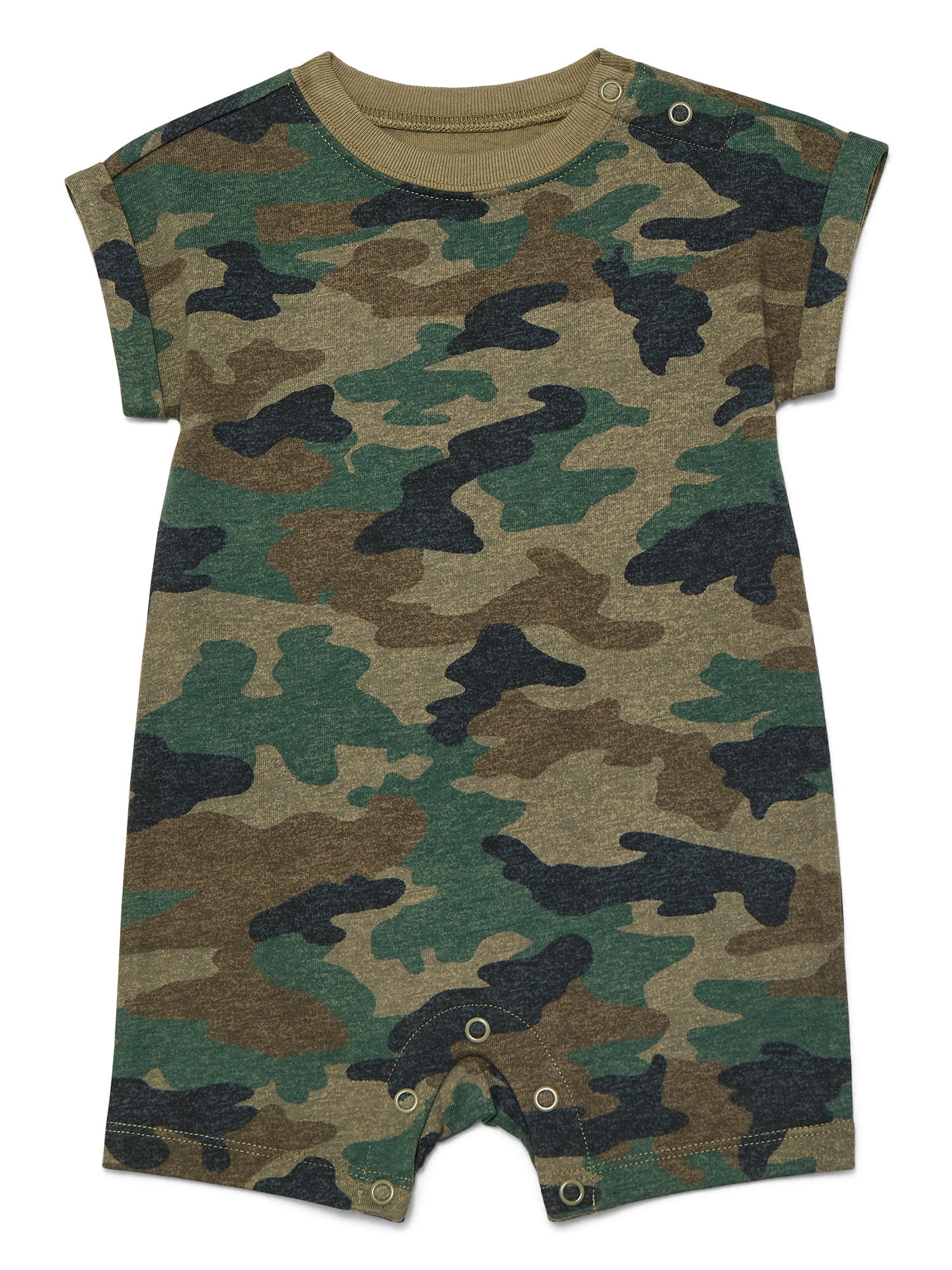 Wonder Nation Baby Boys Printed Jersey Romper, Sizes 0M-24M | Walmart (US)