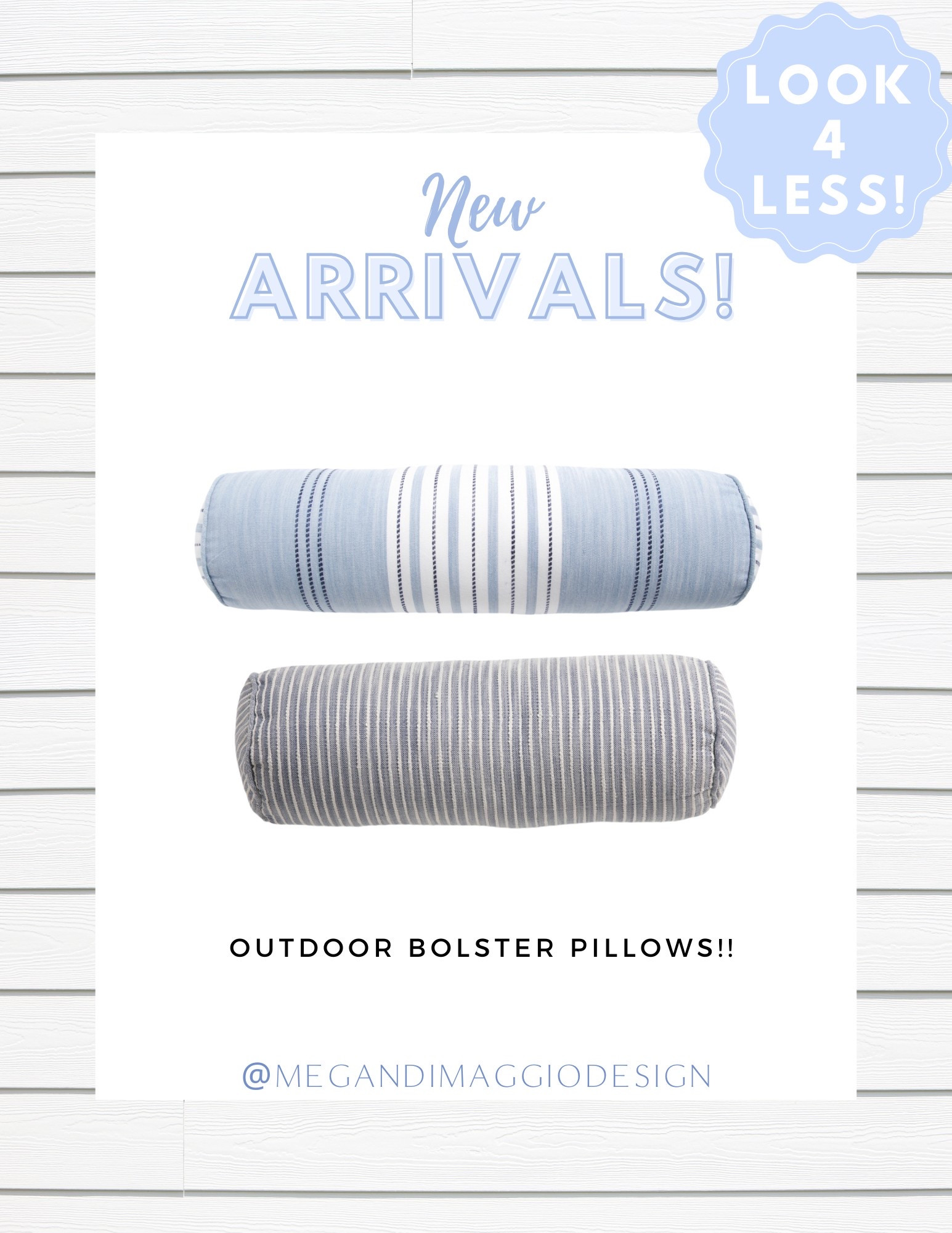 Pretty & affordable look 4 less outdoor bolster pillows!! These are LARGE and perfect for an outdoor porch swing or chaise loungers!! ☀️

#LTKFindsUnder50 #LTKHome #LTKSummerEdit