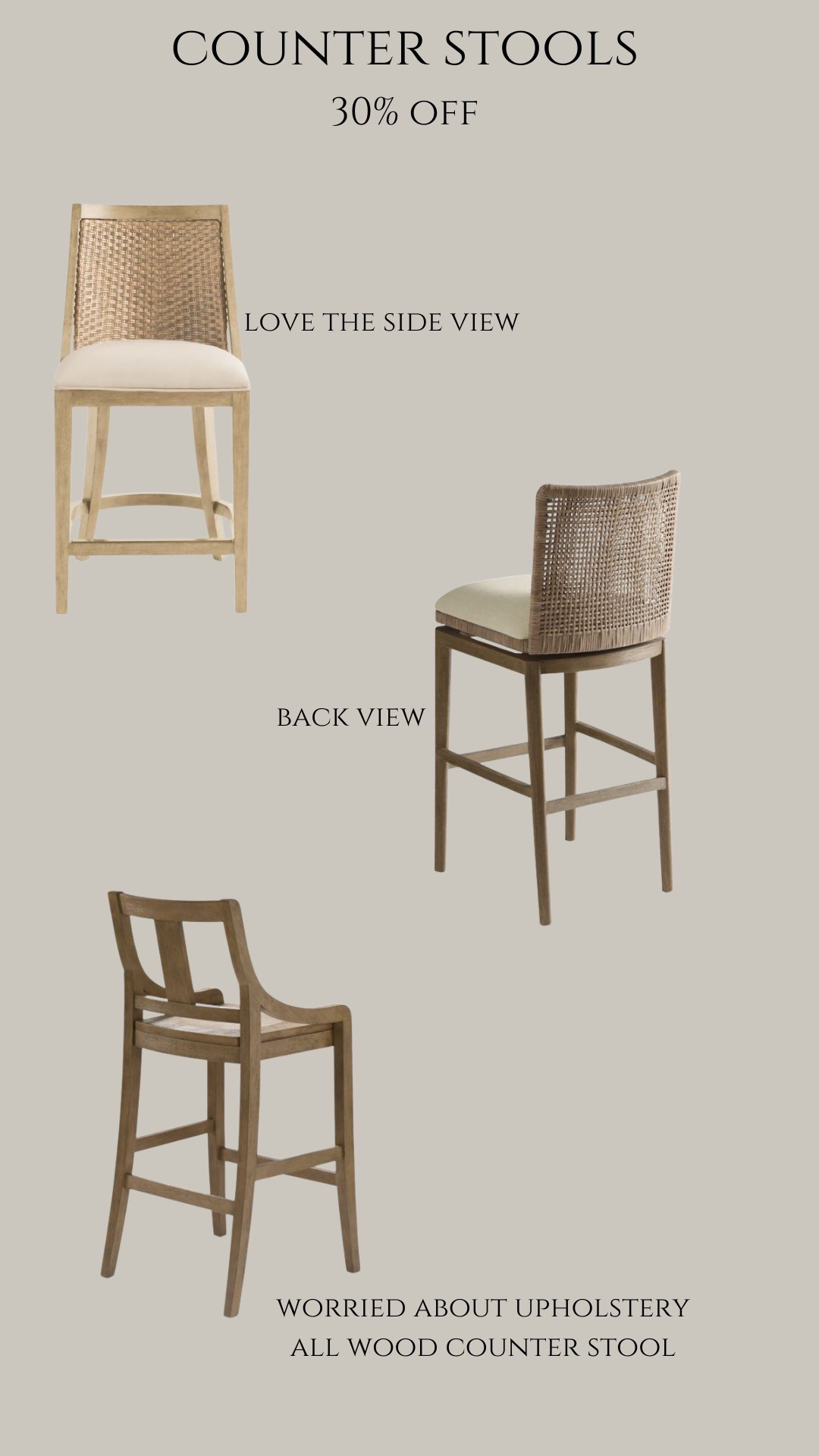 Super affordable, yet full of beautiful details!  They come in bar height or counter height and right now are 30% off!

#LTKSaleAlert #LTKHome #LTKFamily