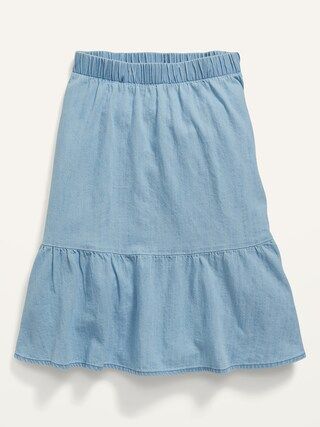 Tiered Jean Pull-On Skirt for Girls | Old Navy (US)