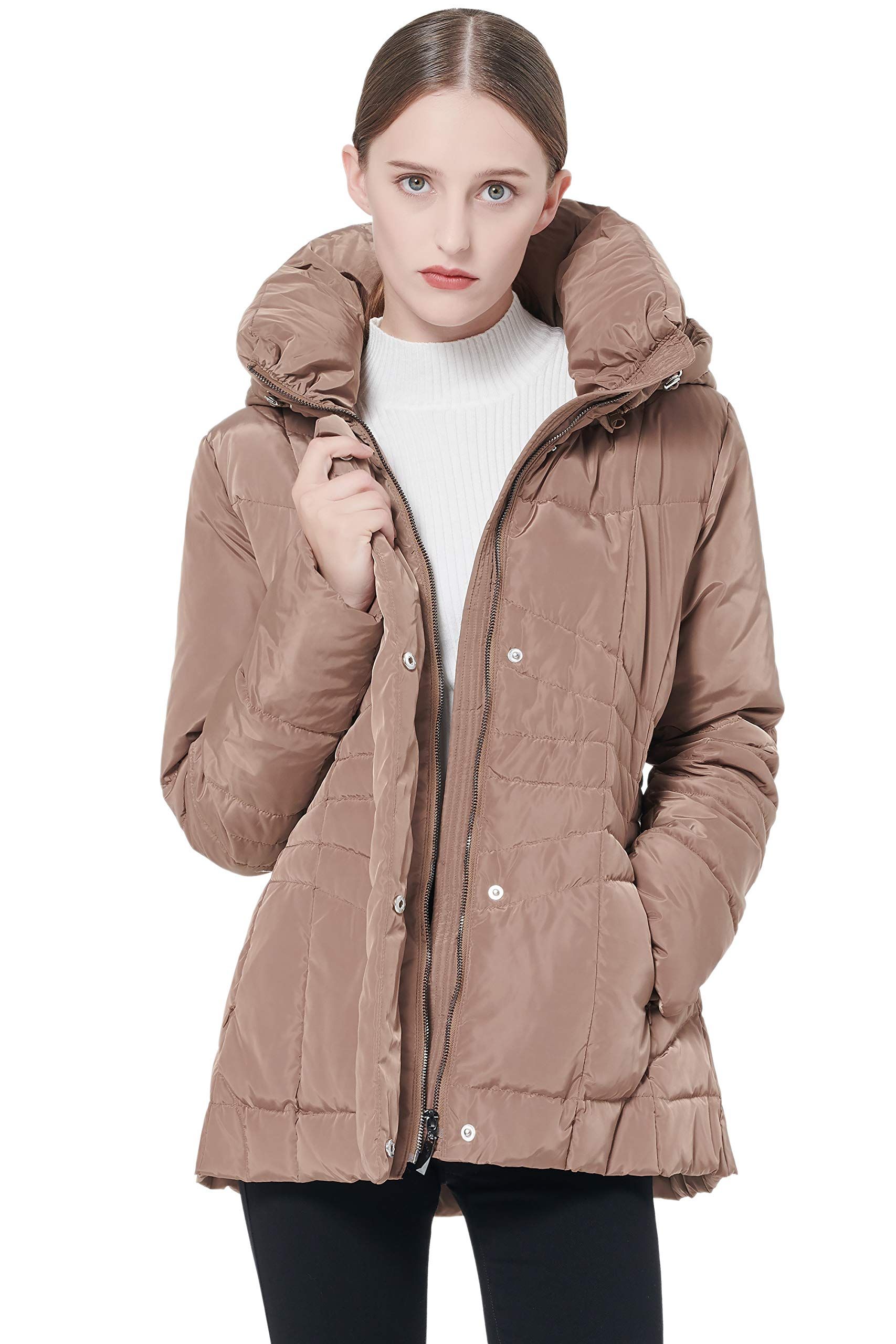 Orolay Women's Warm Winter Down Coat Hooded Puffer Jacket | Amazon (US)