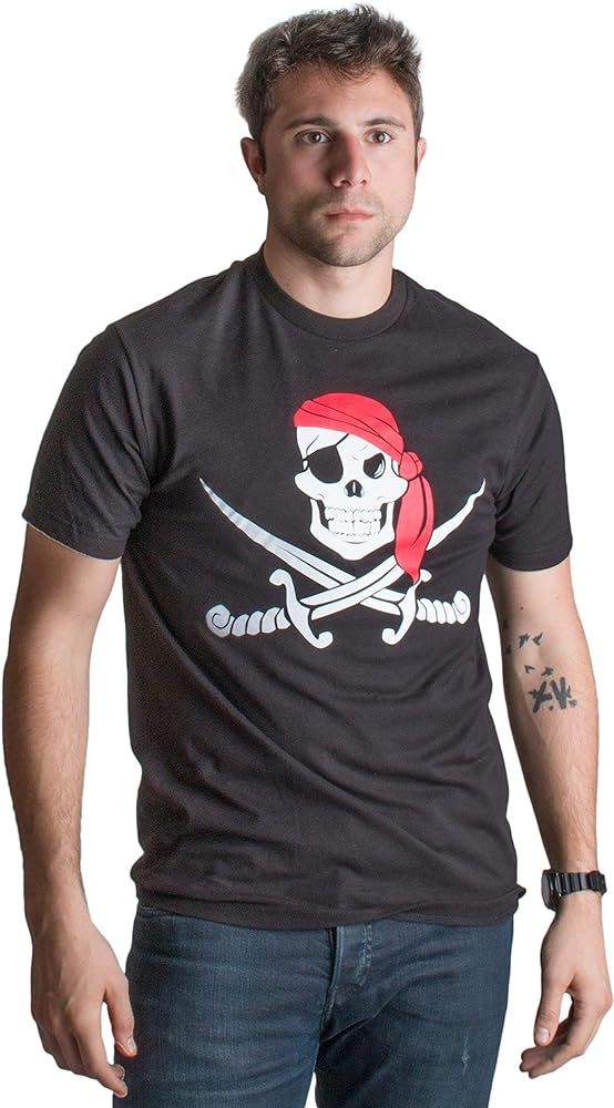 Jolly Roger Pirate Flag | Skull & Crossbones Caribbean Cruise Costume Unisex T-Shirt | Amazon (US)