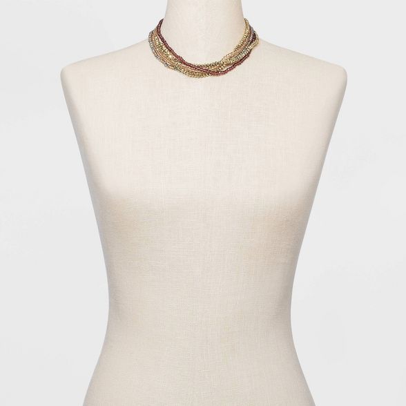 Beaded Large Chain Necklace - A New Day™ | Target