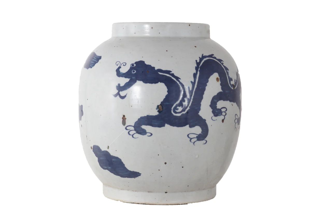 PAINTED DRAGON JAR | Alice Lane Home Collection